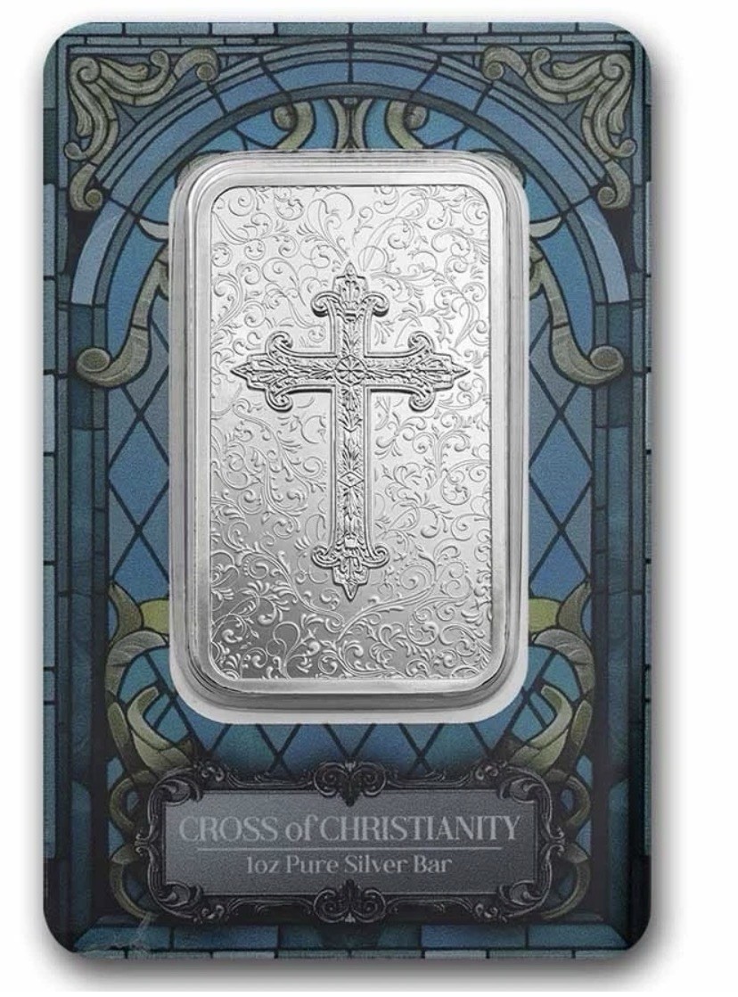 Cross of Christianity 1 oz Silver Bar PAMP Suisse 2026 Niue BOX