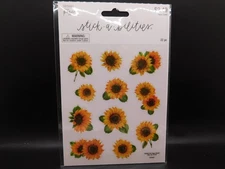 the paper studio stick a bilities stickers Sunflower stickers 22pc