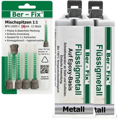 Ber-Fix  Flüssigmetall 2x 50g + 10 Extra Düsen