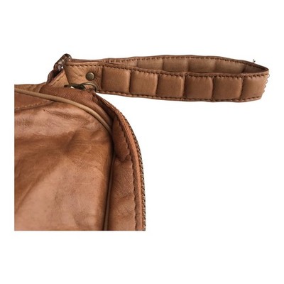 DIESEL Vintage All Leather Pouch Cube Bag Futuristic Space Biker