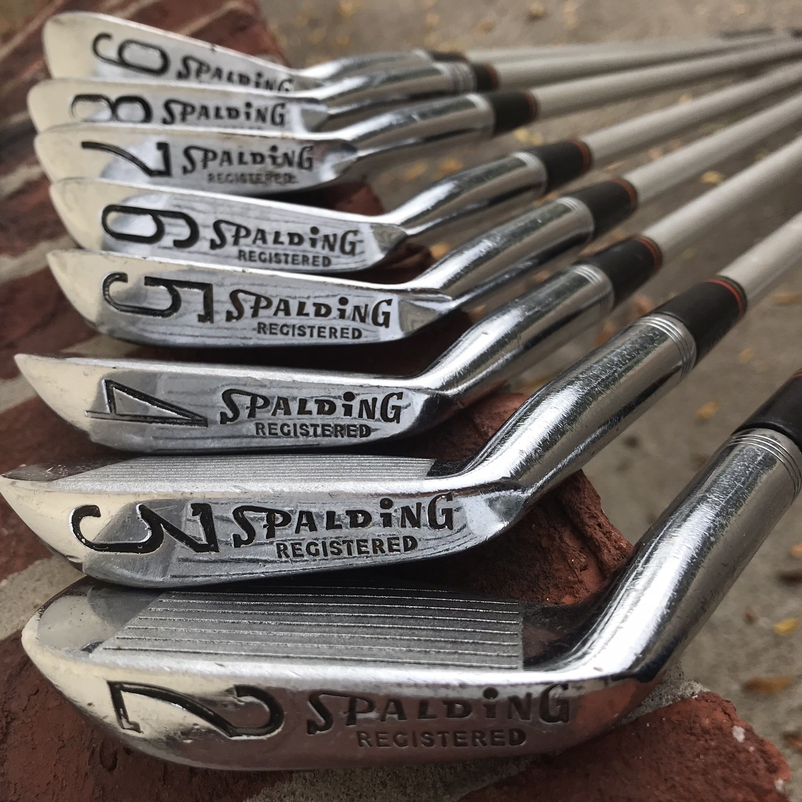 Spalding Executive MV2 "Bird on Ball" Vintage Blade Irons 2-9 Aluminum Med Flex