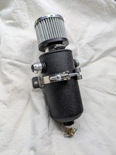 Moroso For 12an Male Fittings Catch Can Breather Tank - Black Powder Coat