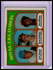 1972 Topps #91 1971 N.L. E.R.A. Leaders (Tom Seaver / Dave Roberts / Don Wilson)