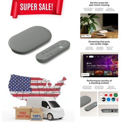 Google TV Streamer 4K - Fast Streaming Entertainment on Your TV with Voice Se...