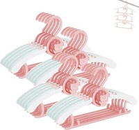 Hgyze KleiderbüGel Kinder 20 StüCk 29-37Cm Rutschfest Rosa We