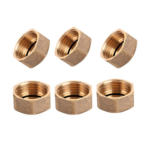Enhanced Brass Extensions for Plumbing Systems 3/4 Inch Female Thread Set of 6 - Picture 7 of 7