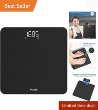 Stylish Glass Digital Scale - Accurate Body Weight Measurement, 3 AAA Batteries