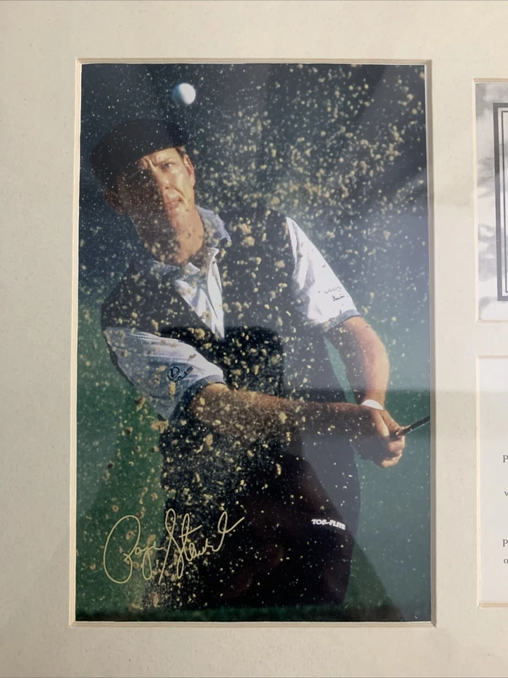 Marco de fotos autografiado Payne Stewart 1991 1999 campeón del Abierto de Estados Unidos PGA usado Foto 2 de 4