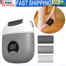 Digital Display Electric Foot Scraper Foot Callus Pedicure Beauty Tools Gray
