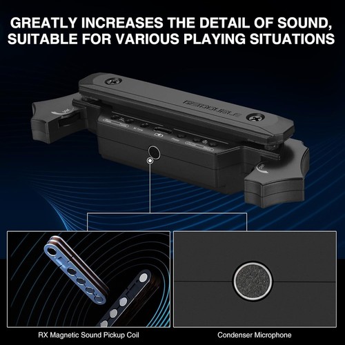 Wiederaufladbares kabelloses Gitarren-Pickup-System mit Dual-Pickup und EQ-Anpassungen - Bild 5 von 10