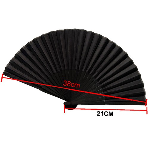 Ventilador plegable de seda estilo chino ventiladores de mano costillas de bambú hágalo usted mismo pintura regalo - Imagen 8 de 8