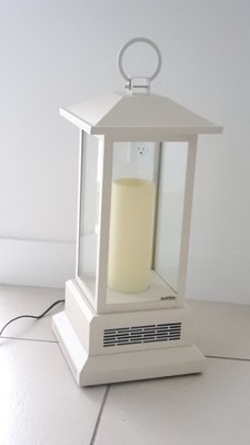 Duraflame 28u0026#034; Electric Lantern w/ Infrared Heat u0026amp; Remote IVORY  bone color | eBay
