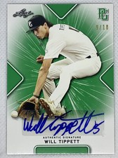 2021 LEAF PERFECT GAME GREEN WILL TIPPETT RC AUTO # 9/10