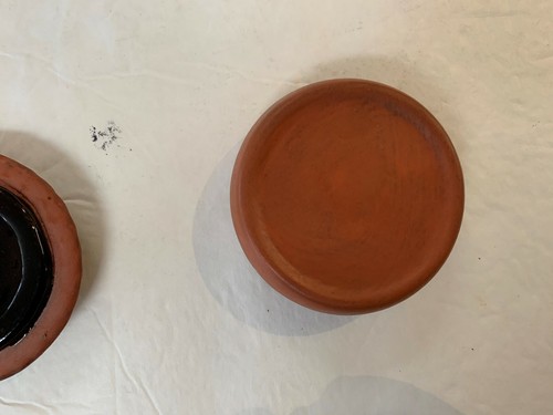 Lidded Round Jewelry Trinket holder ~ Earth tone pottery - Picture 3 of 3