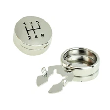 Silver Gear Stick Design Cuff Button Covers in a Gift Organza Bag X2AJBC003