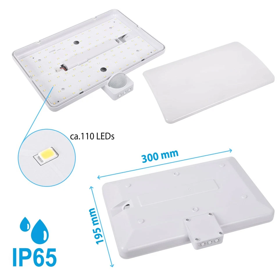 LED Aussenleuchte Hausnummer Beleuchtet mit Dämmerungssensor Aussenbeleuchtung - Bild 4 von 4