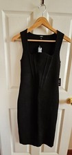 Express Body Contour Corset Midi Sweater Dress S Black NEW