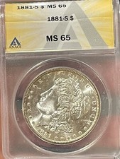 1881-S Morgan Silver Dollar ANACS MS65/65 — listing 4