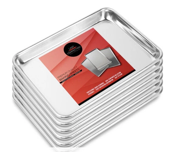 Last Confection 6 Cookie Baking Sheets 9" x 13" - Small Rimmed Aluminum Jelly...
Opens in a new wind