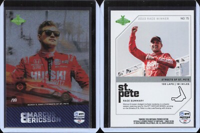 2024 Parkside NTT INDYCAR Series Blue Foil #75 Marcus Ericsson | Firestone G /99