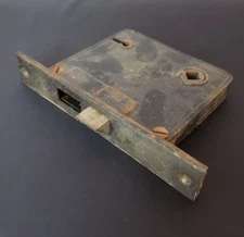 Antique Russwin Brass Metal Interior Mortice Door Latch Assembly