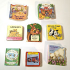 Vintage Miniature Mini Farm Animal Board Books , Lot of 8, Childrens Nursery Art