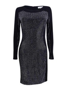 black studded bodycon dress