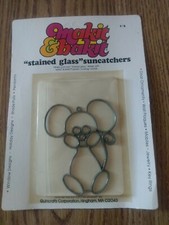 Mouse Makit Bakit Make It Bake It Stained Glass Suncatcher Vtg NOS