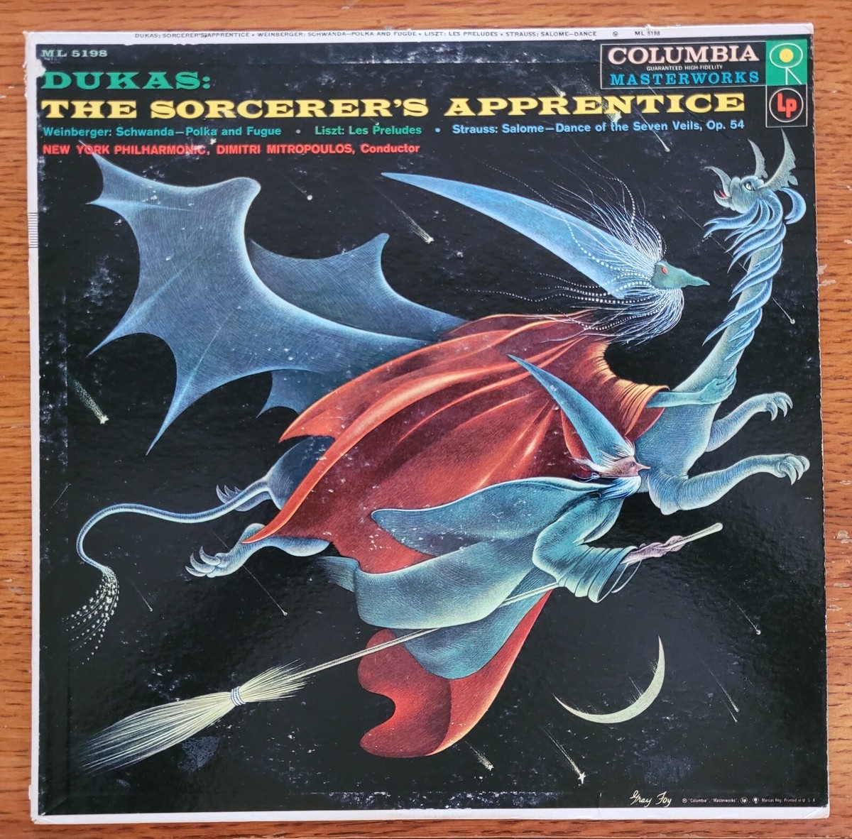 【中古】 Dukas；L’apprentis Sorcier MinneapolisSo ,Mitropoulos Dukas: The Sorcerer's Apprentice Dimitri Mitropoulos LP Columbia