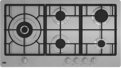 Beko Piano cottura 5 Fuochi a Gas Incasso 1 Wok 90 cm Griglie Ghisa  HIML95225SXE | eBay