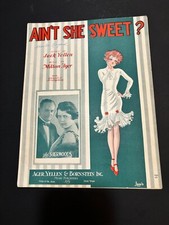Ain't She Sweet by Milton Ager 1927 Vtg Sheet Music Ragtime
