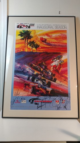 1997 Inaugural Season California Speedway Autographed Racing Poster - Picture 2 of 8