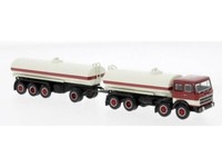 Brekina 58550 Fiat 691 Millepiedi Weiß Tankwagen Mit AnhäNger, Ho 1:87