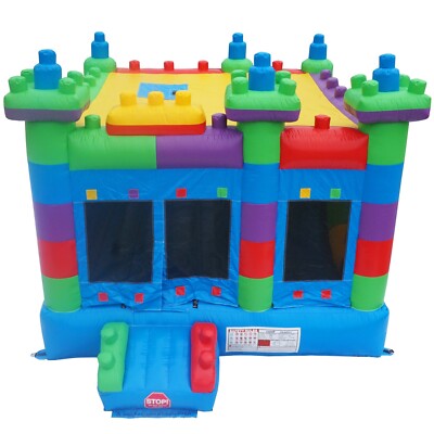Hapcap PVC Semi-Commercial  Bounce house with Built in slide with Air Blower