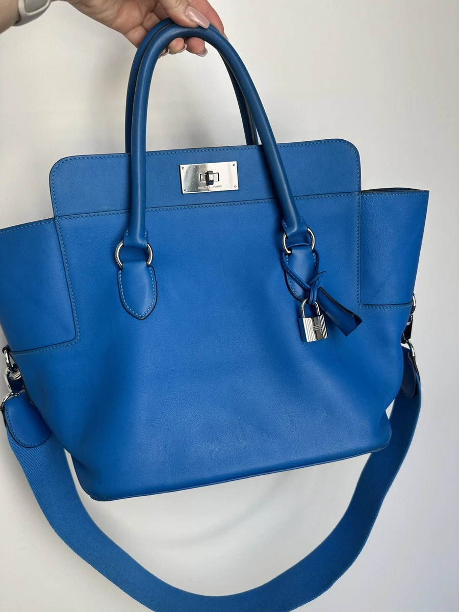 hermes blue bag small