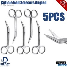 5Pcs Toenail Scissors Angled Toe Nails Ingrown Shears Manicure Cuticle Shears