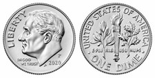 2020 - P    BU  UNC   ROOSEVELT DIME from Logistics Rolls