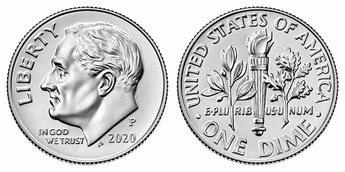 2020 - P    BU  UNC   ROOSEVELT DIME from Logistics Rolls