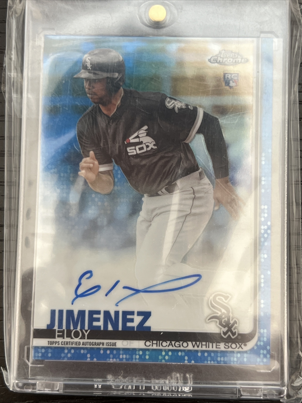 2019 Topps Chrome Eloy Jimenez Blue Refractor Autograph ROOKIE #/150
