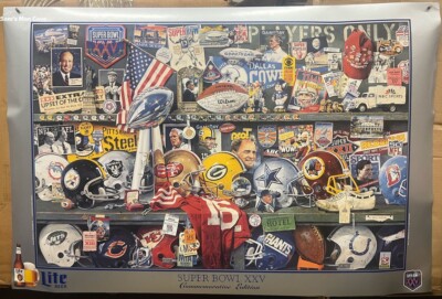 Miller Lite Super Bow XXV Poster