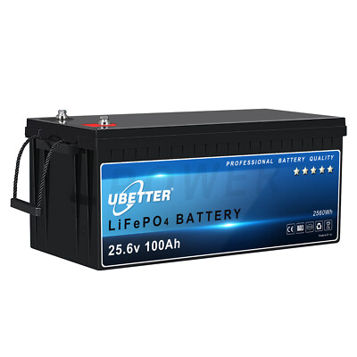 24V 100Ah Lithium Battery LiFePO4 Rechargeable Deep Cycle for RV Solar