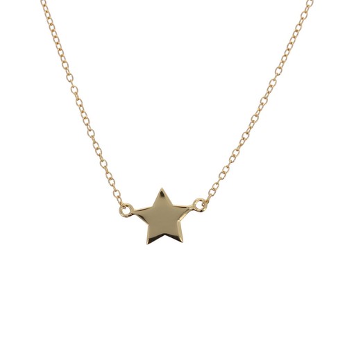 Simple Star Necklace, 14kt Gold Vermeil or Sterling Silver Option, 19.5 inches - Picture 6 of 6