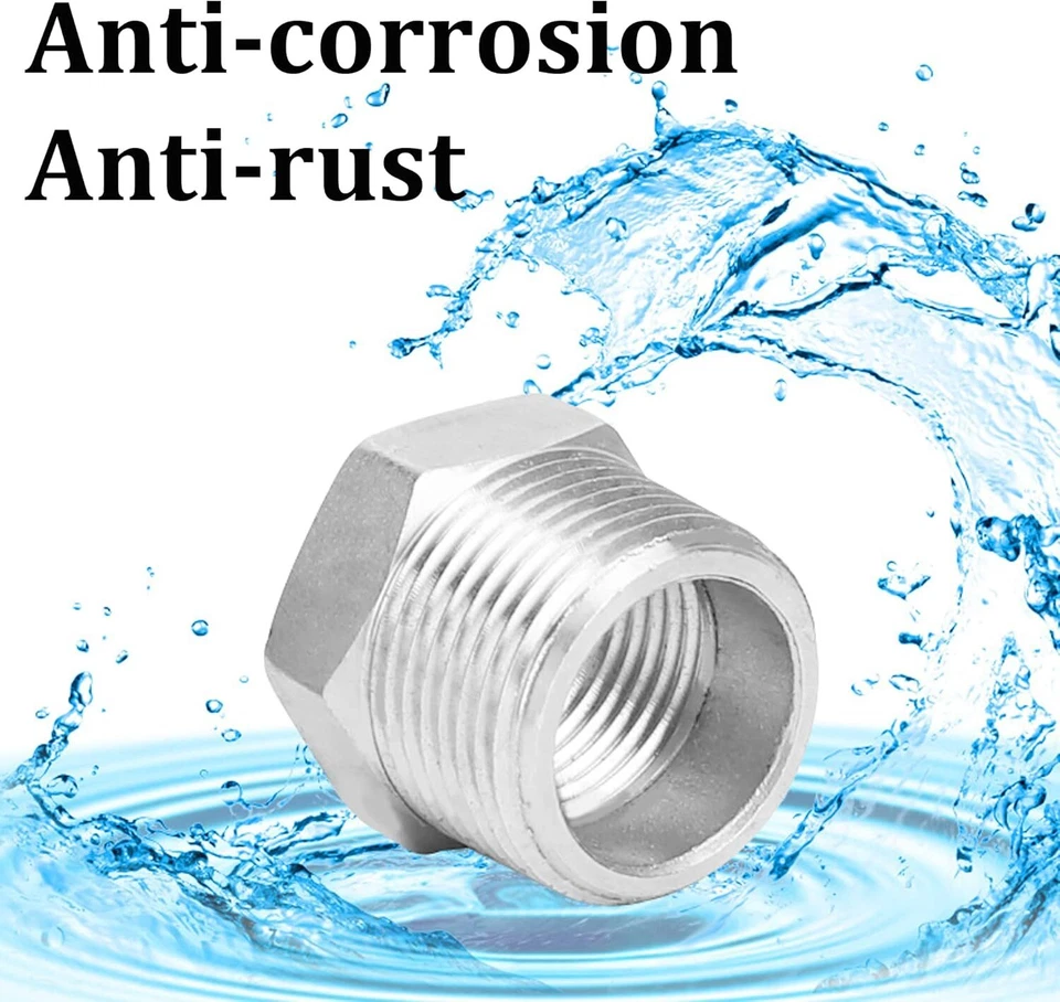 2 Pcs Reducer Hex Bushing, 304 Stainless Steel 3/4" Male NPT to 1/2" Female NPT( - Image 4 of 4
