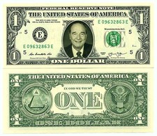 JACQUES CHIRAC VRAI BILLET DOLLAR US ! Collection Président France Politique Rpr