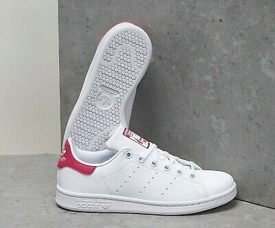 Adidas Originals Big Kids' STAN SMITH Shoes White/Bold Pink Adidas Originals Big Kids' STAN SMITH Shoes White/Bold Pink
