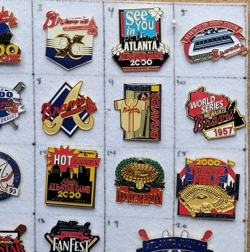 *PICK-A-PIN* ATLANTA BRAVES MLB Baseball Lapel Hat Pin- Various Styles - Picture 16 of 21