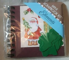 Elements By Creativity Inc Mini Christmas Stocking Holiday Scrapbook Kit NEW