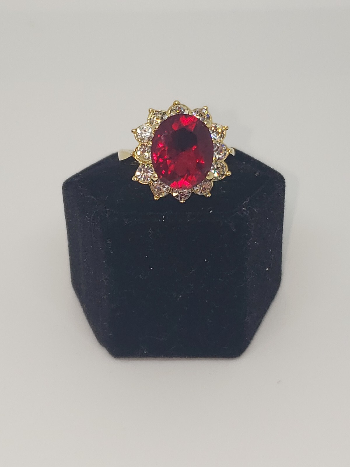 Simulated Ruby or Garnet Ring Size 5.75 - image 7