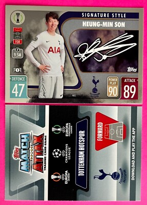 Heung-Min Son 2021-22 Topps UEFA Match Attax SIGNATURE STYLE FOIL 