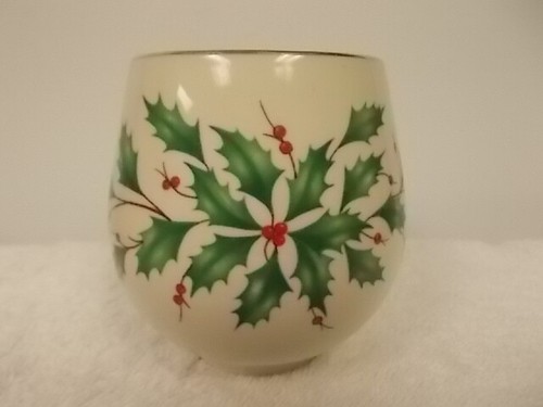 Lenox Christmas Holly Small Votive Tealight Candle Holder New - Picture 3 of 5